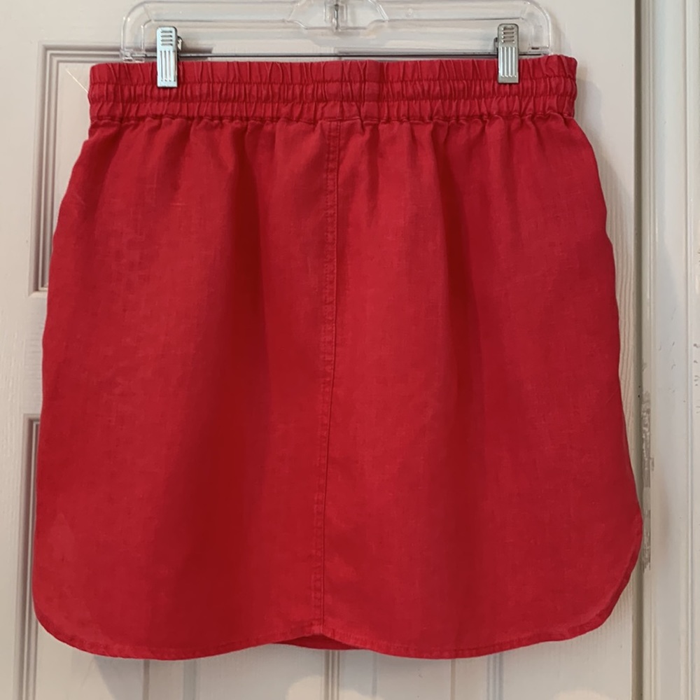 ST. Tropez West - coral colored linen skirt - size L - Picture 2 of 3